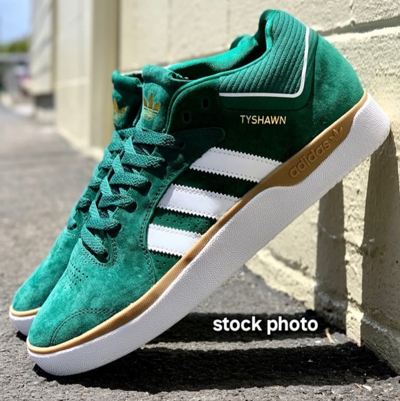 Adidas Skateboarding Tyshawn Jones Signature Shoes Collegiate Green/White/Gum - Picture 11 of 11